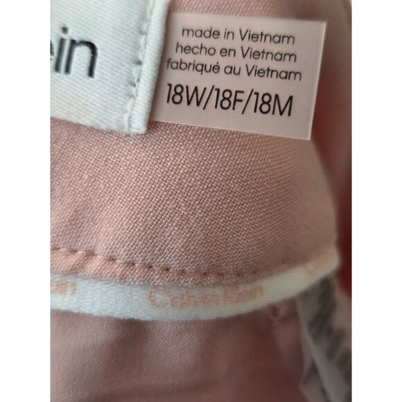 Calvin Klein Women's Dress Pants Cropped Flat Front Pink Size 18 Career Office - Picture 8 of 8